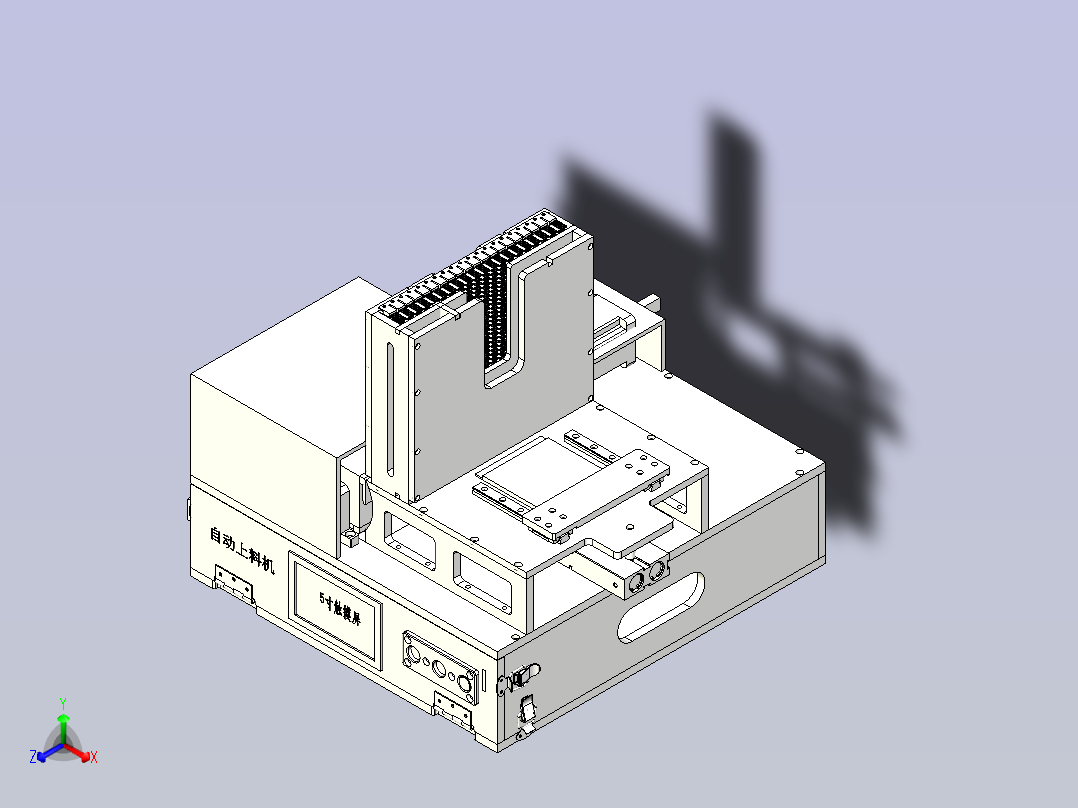 一款电子元件自动上料机3D模型主视图