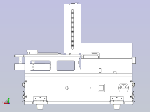 一款电子元件自动上料机3D模型后视缩略图