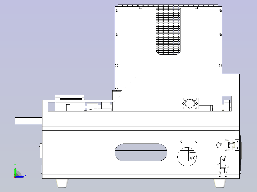 一款电子元件自动上料机3D模型左视图