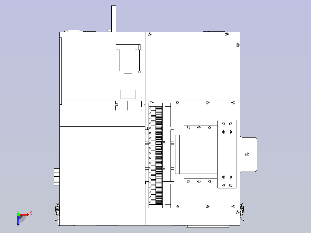 一款电子元件自动上料机3D模型俯视图