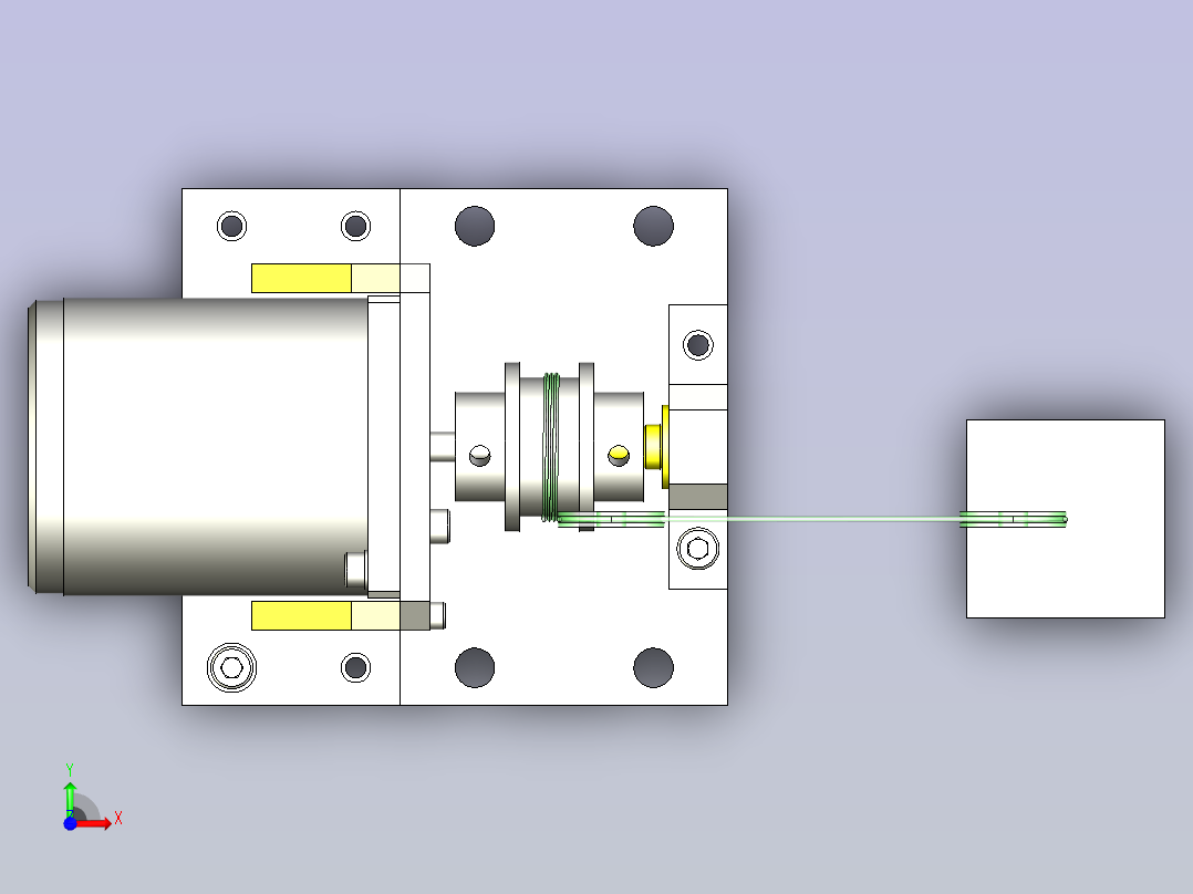 一种小型马达轴的力矩对策3D图纸前视图