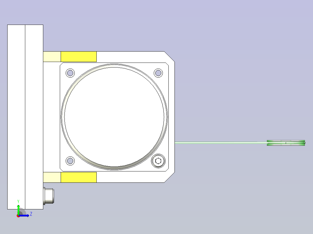 一种小型马达轴的力矩对策3D图纸左视图