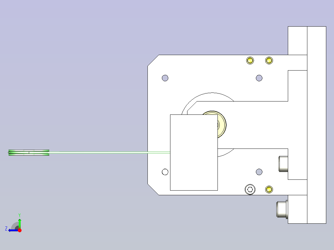 一种小型马达轴的力矩对策3D图纸右视图