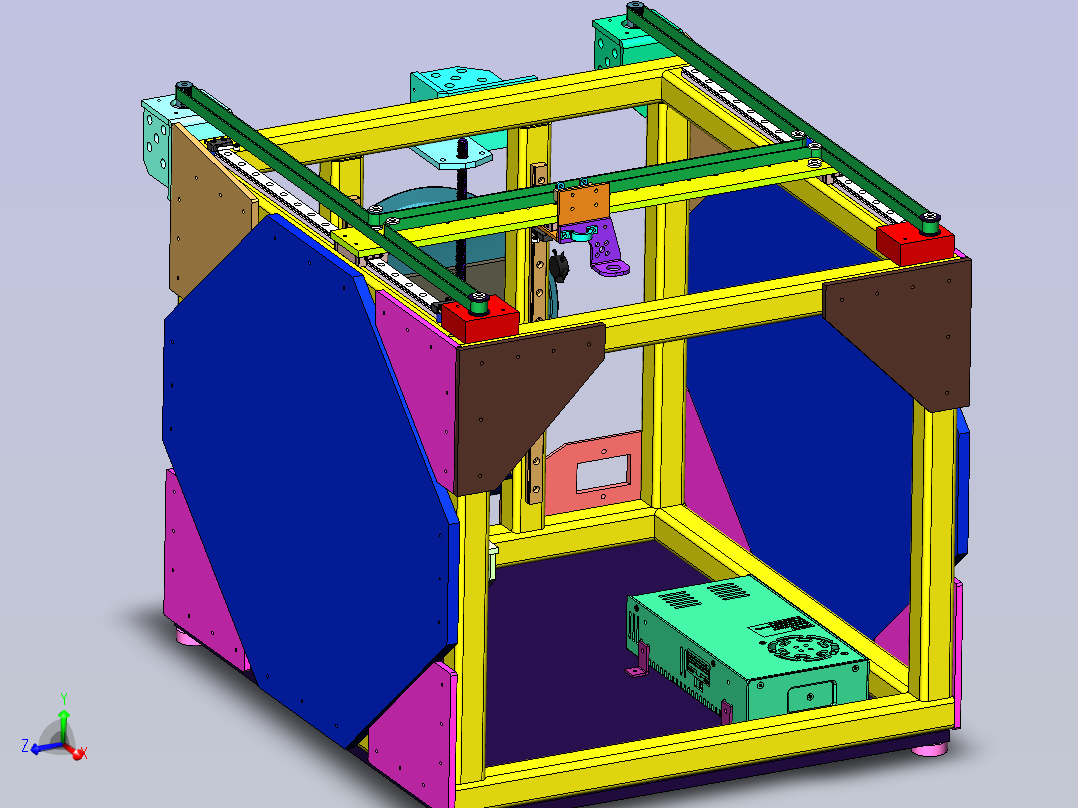 3D打印机金属机器人 sw24主视图