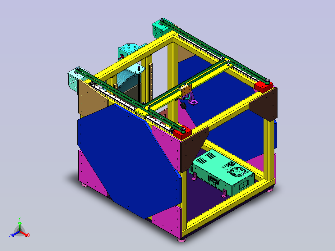 3D打印机金属机器人 sw24正等轴测图