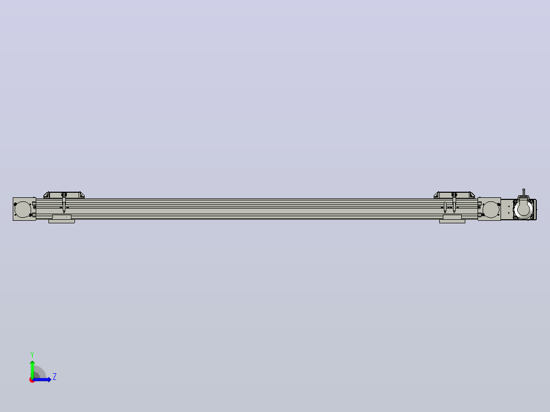 MKB65欧规皮带滑台[MKB65.L120.1200.R.P40.C3]左视图