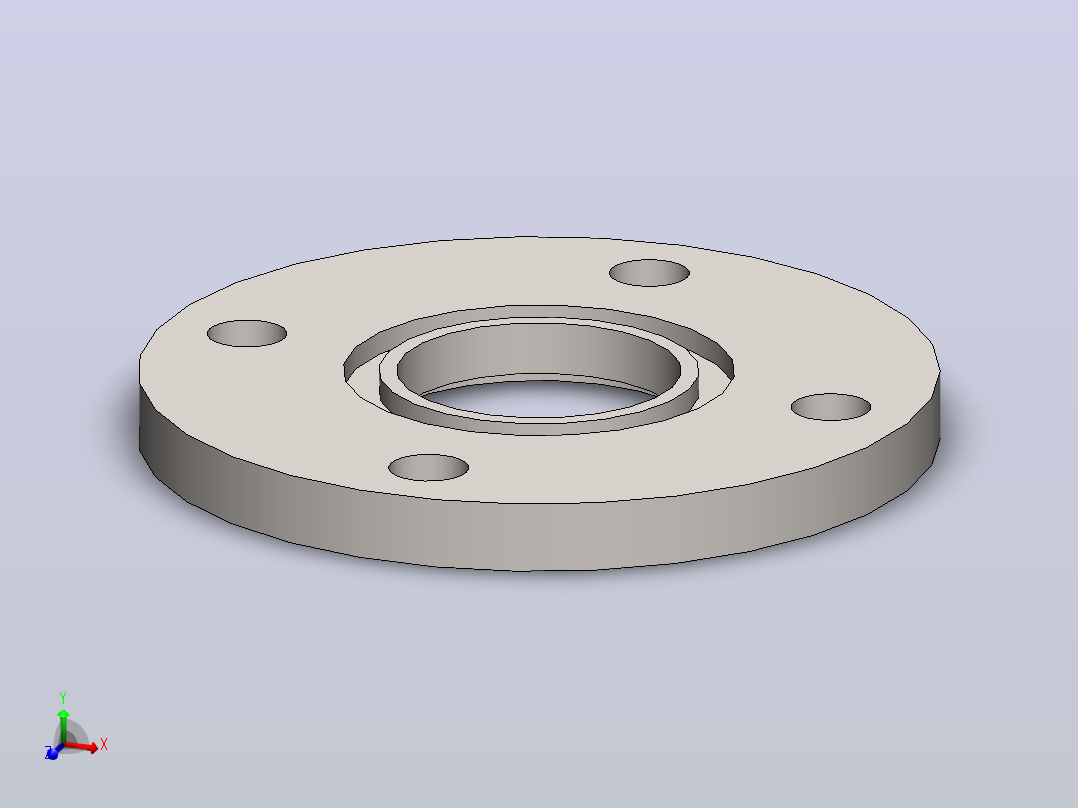 真空法兰DN25主视图