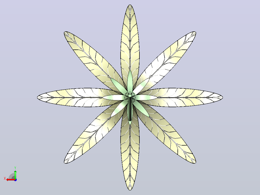 植物后视图