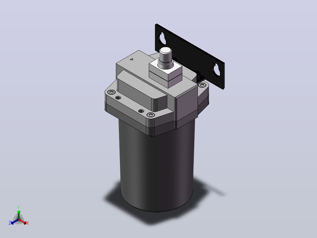 过滤器AMP320-03B-T正等轴测图