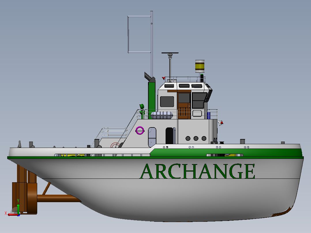 Ship Design船舶后视图