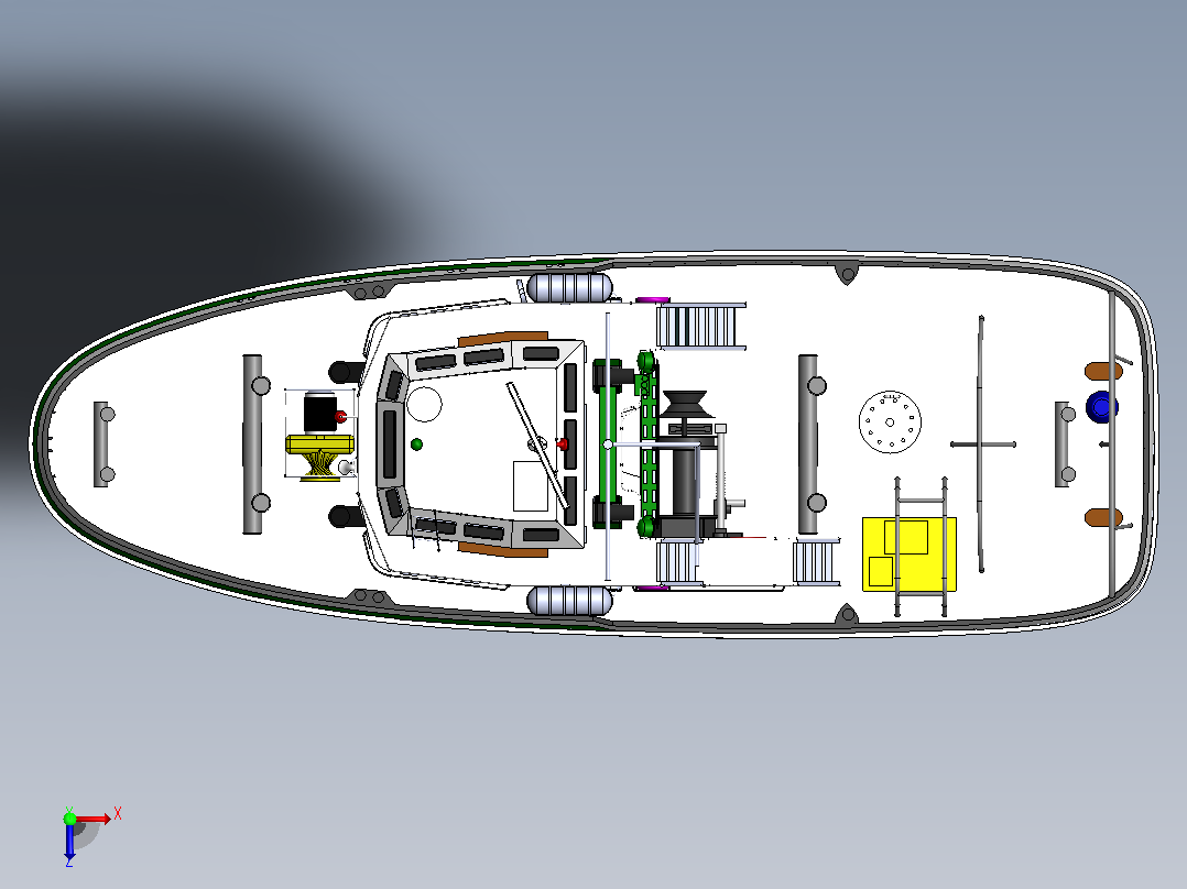 Ship Design船舶俯视图