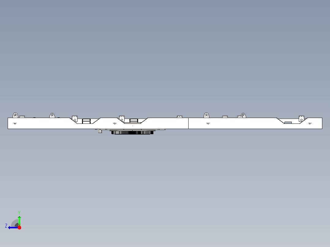 31吨国六桥梁检测车车架总成右视图