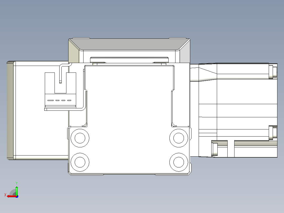 皮带直线轴双滑块型TPA-GCBS-50-P42-L475-QR-M10-N3后视图