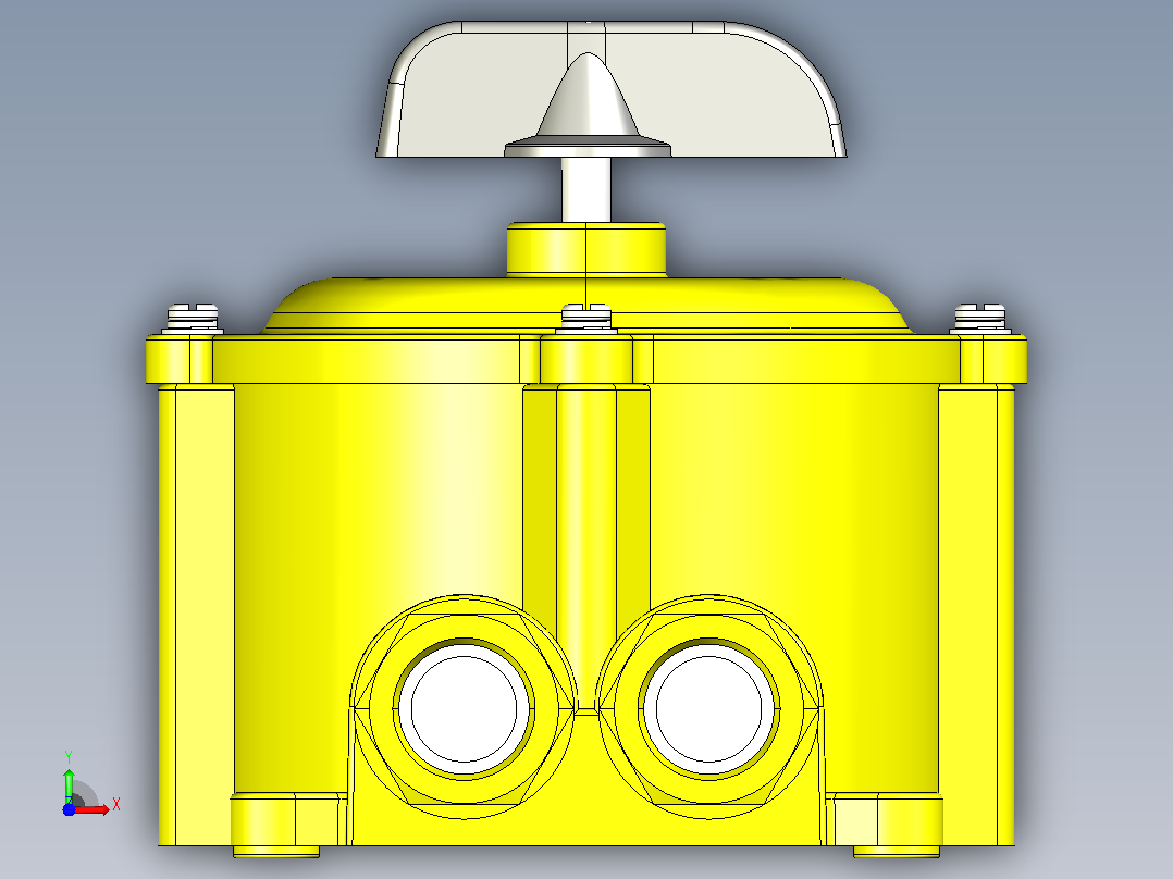 HZ10-25M_4组合开关三维模型202012前视图