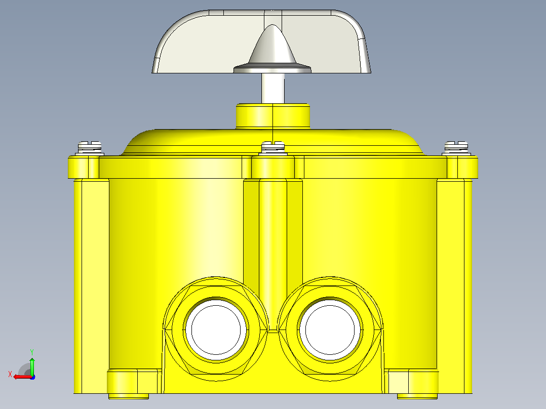 HZ10-25M_4组合开关三维模型202012后视图