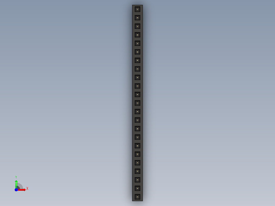母针头Female_Header_1x23_P2.0_H4.3_straight.step前视图