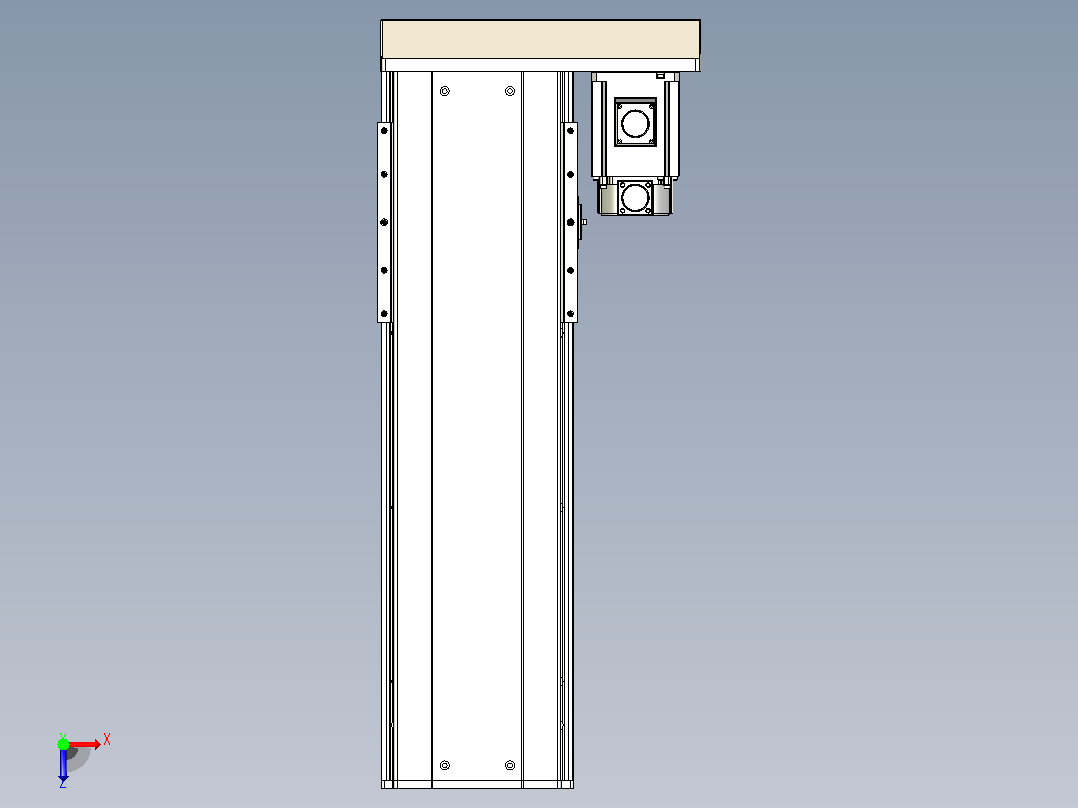 日规模组半封闭丝杆TPA-HNR-220D-3210C-L450-ML-C-P1K-N3俯视图
