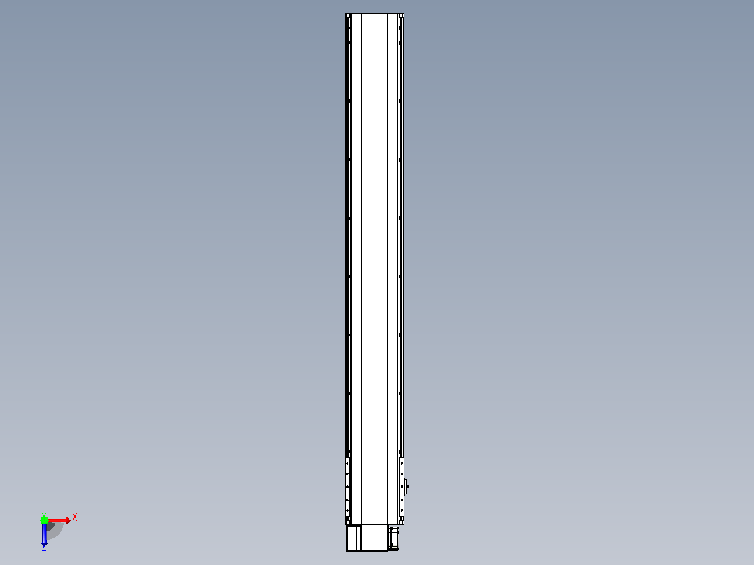 皮带直线轴半封闭可选导轨TPA-HNB-202D-140-L1400-LP-C-P75-N3俯视图