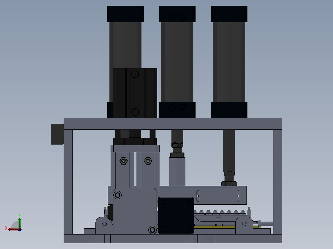 喷气管测量工装后视图
