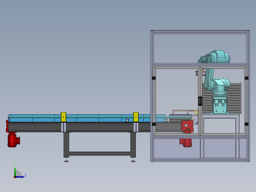 冲压件自动上料设备sw17可编辑左视缩略图