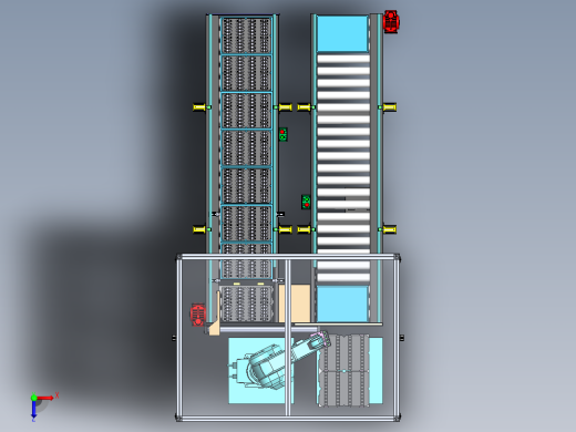 冲压件自动上料设备sw17可编辑俯视缩略图