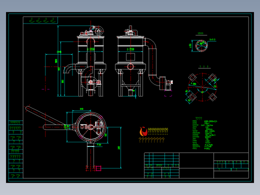 JH120-100N 回转反吹圆袋除尘器