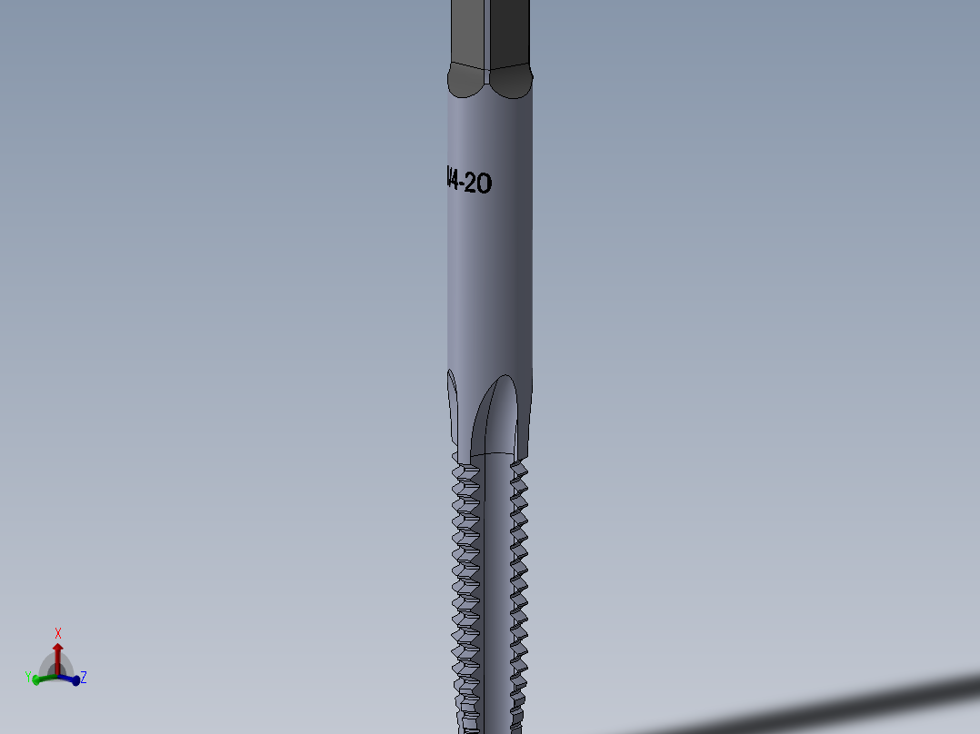 标准英制丝锥-Hand Tap 1-4 20 N2主视图