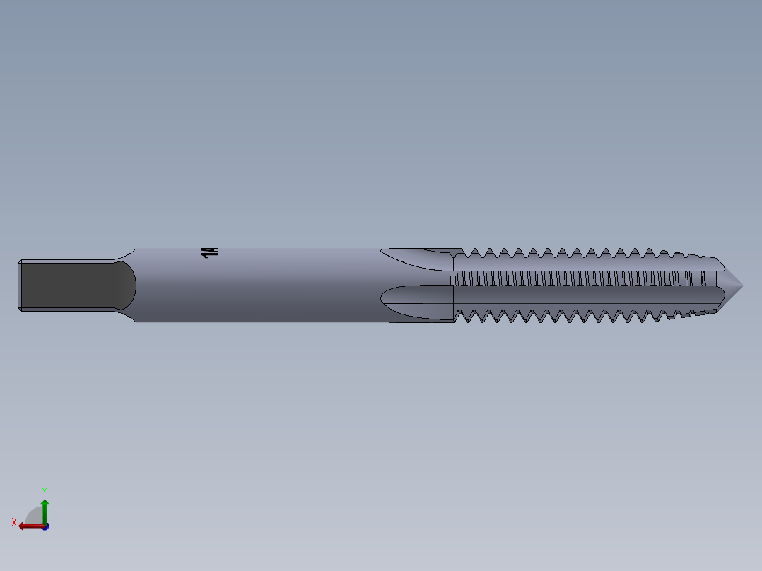 标准英制丝锥-Hand Tap 1-4 20 N2后视图