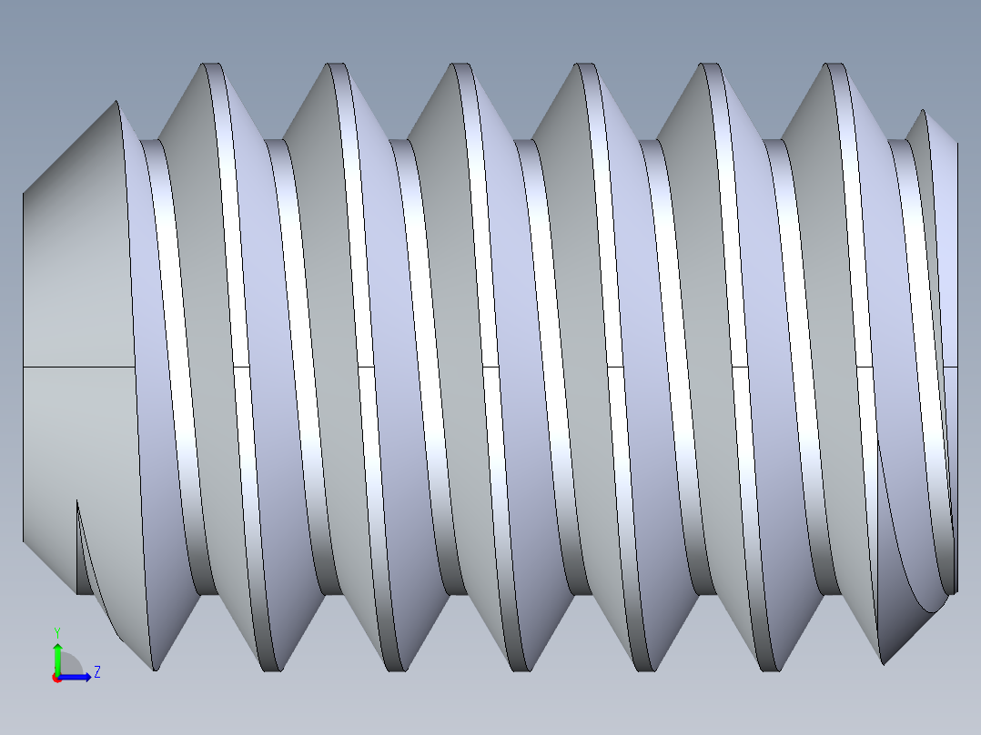 UNC 平头紧定螺钉-UNC SET SCREW 5-40 x0.187.STEP左视图