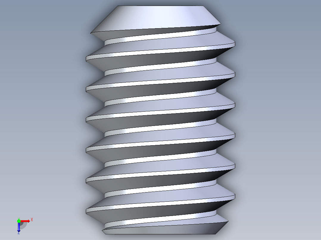 UNC 平头紧定螺钉-UNC SET SCREW 5-40 x0.187.STEP俯视图