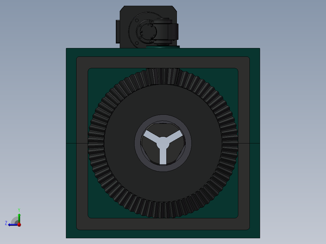 夹紧和自动转位单元右视图