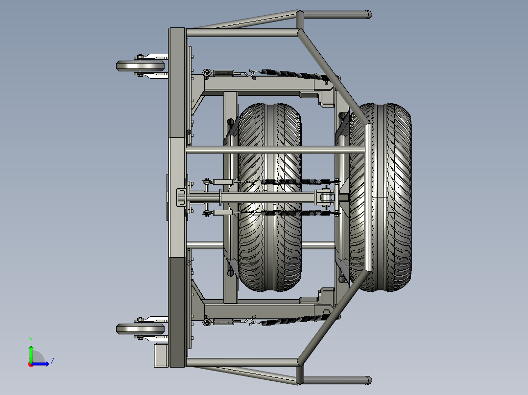 轮胎等物料搬运车左视图