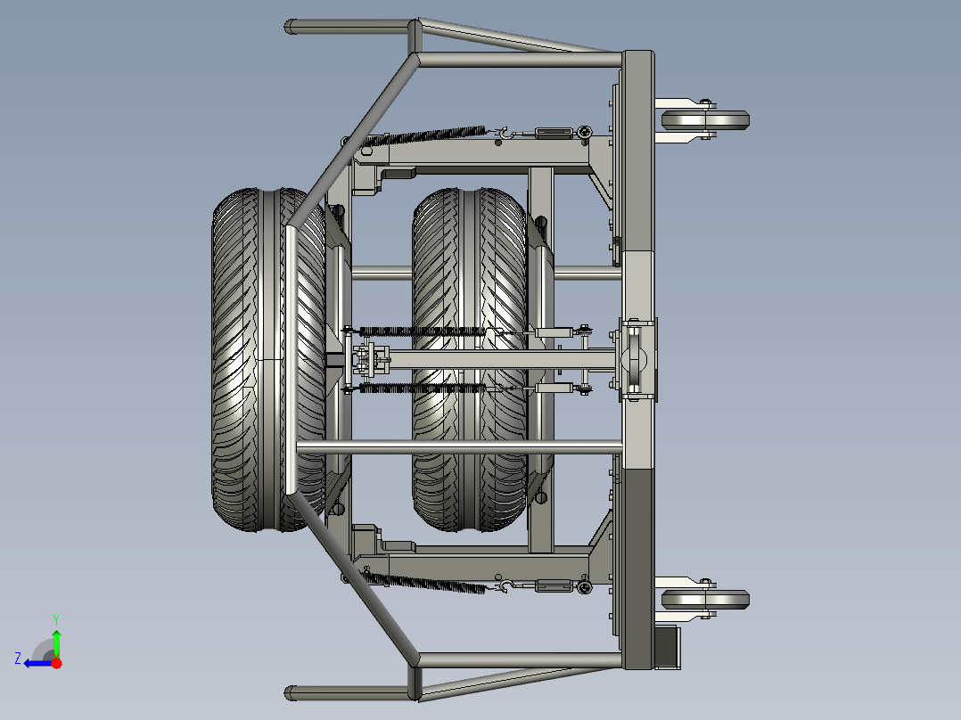 轮胎等物料搬运车右视图