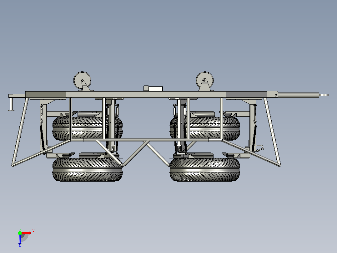 轮胎等物料搬运车俯视图