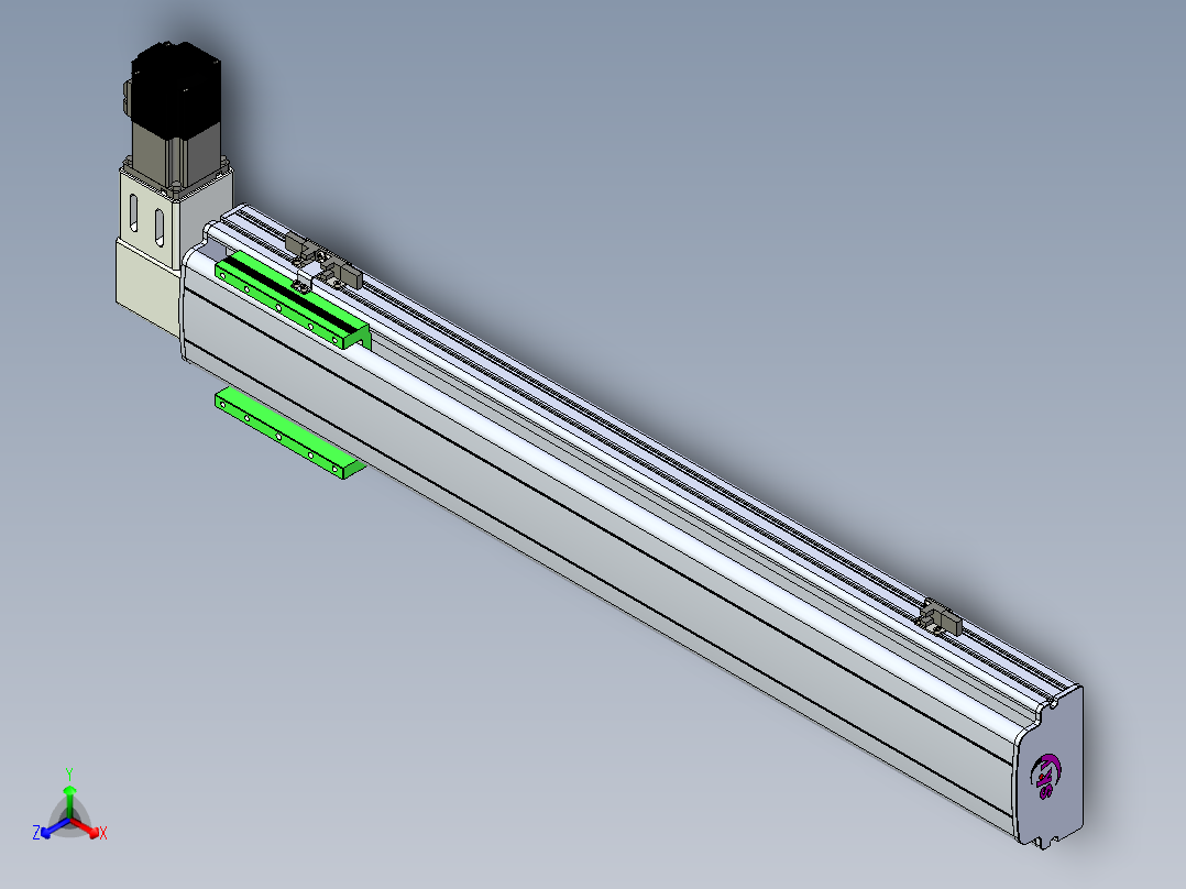 同步带滑台-半封闭B13-L90-S650-R-P40-D3主视图