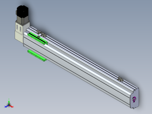 同步带滑台-半封闭B13-L90-S650-R-P40-D3正等轴测缩略图