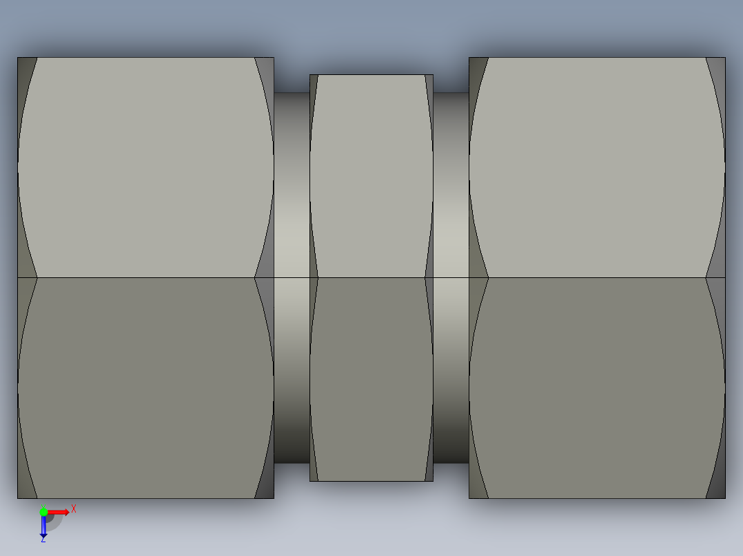 卡套式工业通用硬管接头EO Union G30ZSCF俯视图