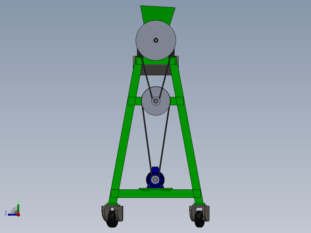 家禽饲料研磨机右视图