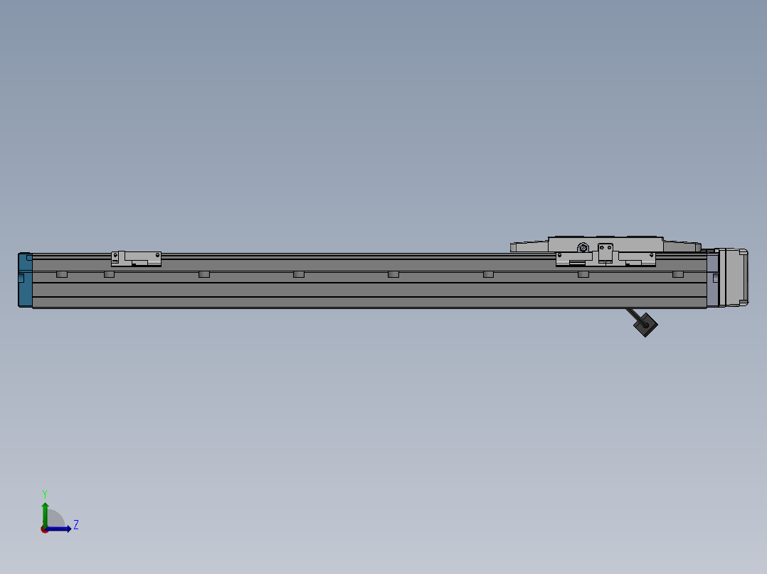 电动滑台模组SDH120左连模组（配台达400W电机）左视图