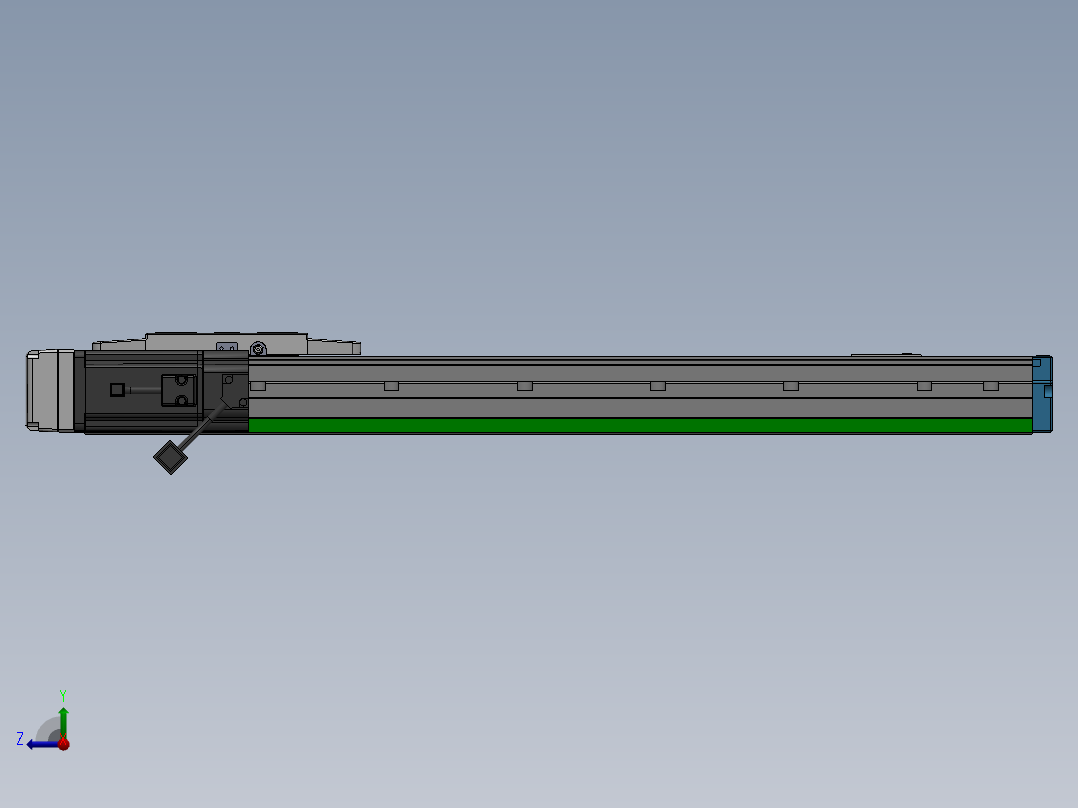 电动滑台模组SDH120左连模组（配台达400W电机）右视图