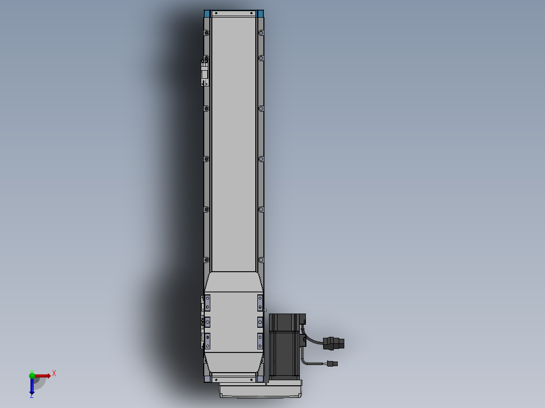 电动滑台模组SDH120左连模组（配台达400W电机）俯视图