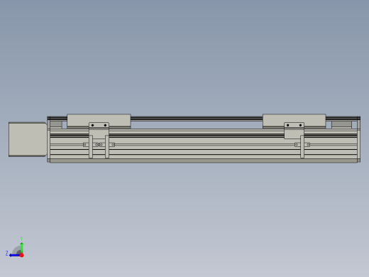 直线模组WG-LHB12-S300-R(B)设计图纸右视缩略图
