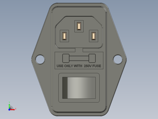 F6 LZ-14电源开关插座插头带保险丝前视缩略图