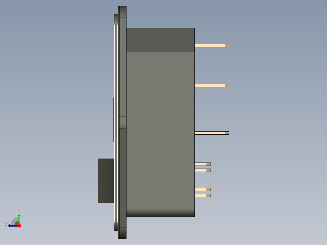 F6 LZ-14电源开关插座插头带保险丝右视图