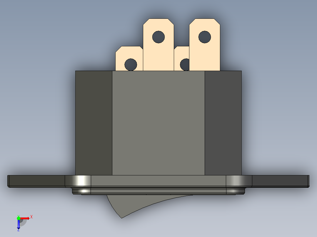 F6 LZ-14电源开关插座插头带保险丝俯视图