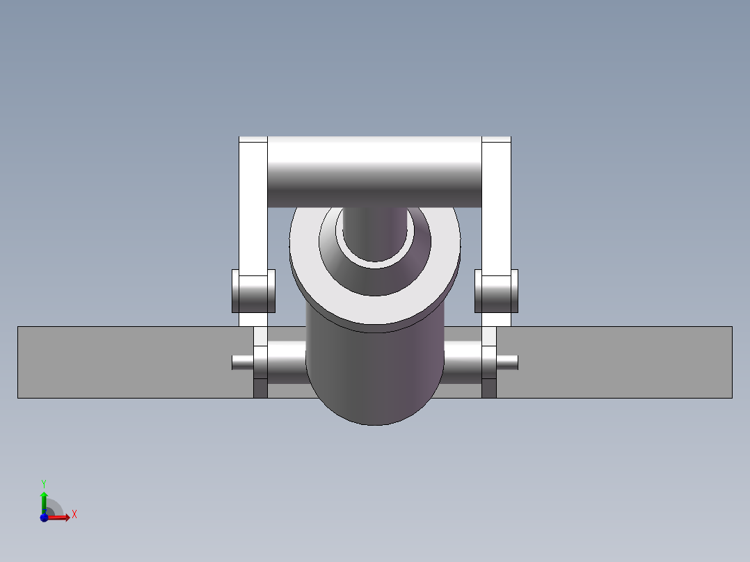 油缸连杆机构模型与仿真前视图