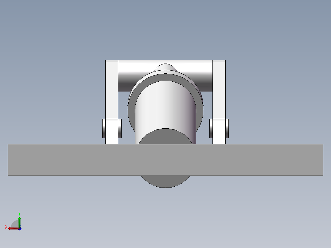 油缸连杆机构模型与仿真后视图