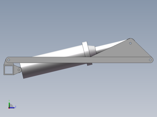 油缸连杆机构模型与仿真左视缩略图