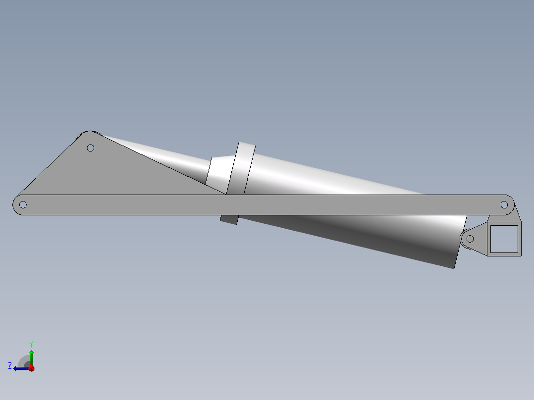 油缸连杆机构模型与仿真右视图