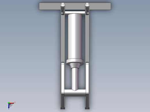 油缸连杆机构模型与仿真俯视缩略图